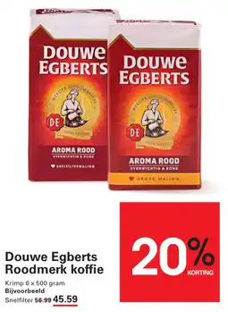 Sligro Douwe Egberts Roodmerk koffie aanbieding