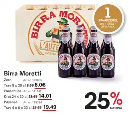 Sligro Birra Moretti aanbieding