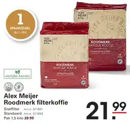 Sligro Alex Meijer Roodmerk Filterkoffie aanbieding