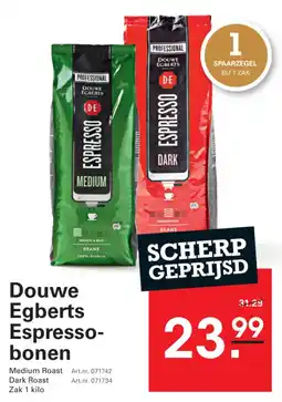 Sligro Douwe Egberts Espressobonen aanbieding