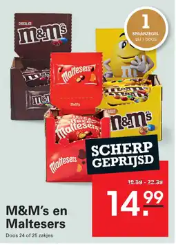 Sligro M&M's en Maltesers aanbieding