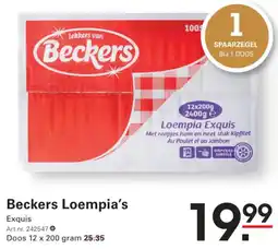 Sligro Beckers loempia's aanbieding