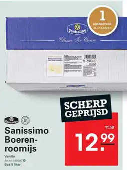 Sligro Sanissimo boeren roomijs aanbieding