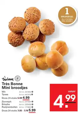 Sligro Tres bonne très bonne mini broodjes aanbieding