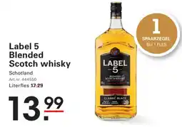 Sligro Label 5 blended scotch whisky aanbieding