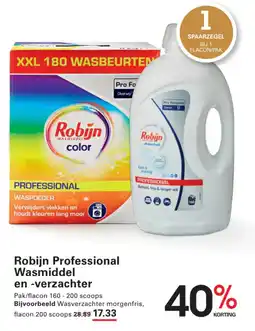 Sligro Robijn professional wasmiddel en verzachter aanbieding