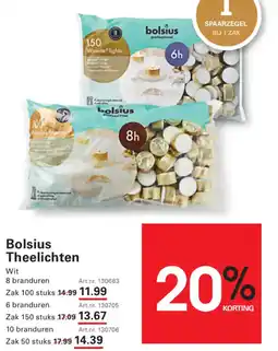 Sligro Bolsius theelichten aanbieding