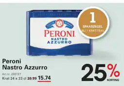 Sligro Peroni nastro azzurro aanbieding