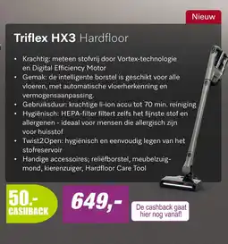 EP Miele Triflex HX3 Hardfloor Steelstofzuiger aanbieding