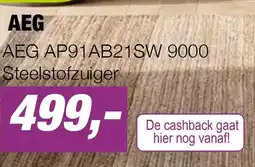 EP AEG AP91AB21SW 9000 Steelstofzuiger aanbieding