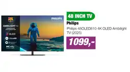 EP Philips 48OLED810 4K OLED Ambilight TV (2025) aanbieding