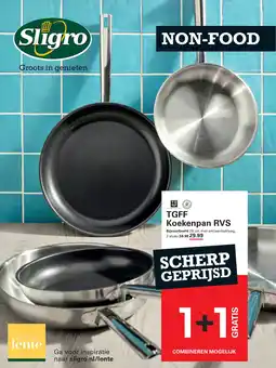 Sligro TGFF Koekenpan RVS aanbieding
