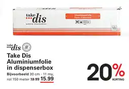 Sligro Take Dis Aluminiumfolie in dispenserbox aanbieding