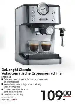 Sligro DeLonghi Classic Volautomatische Espressomachine aanbieding