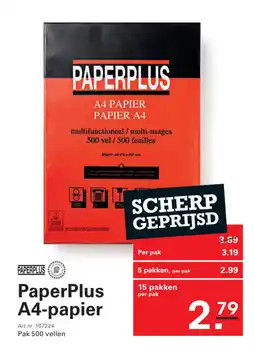 Sligro PaperPlus A4-papier aanbieding