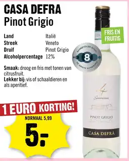 Dirck 3 Casa defra pinot grigio aanbieding