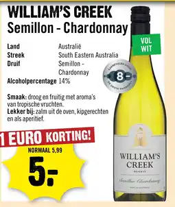 Dirck 3 William's creek Semillon - Chardonnay aanbieding