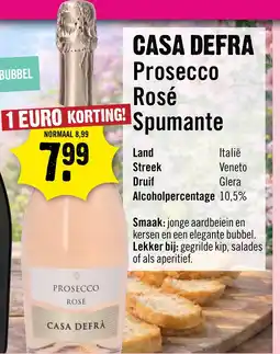 Dirck 3 Casa defra Prosecco Rosé Spumante aanbieding