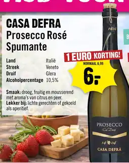 Dirck 3 Casa defra Prosecco Rosé Spumante aanbieding
