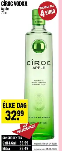 Dirck 3 Cîroc vodka aanbieding