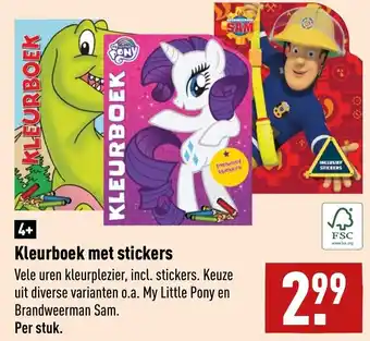 ALDI Kleurboek met stickers aanbieding