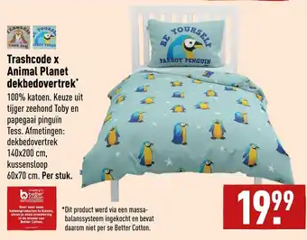 ALDI Trashcode x Animal Planet dekbedovertrek aanbieding