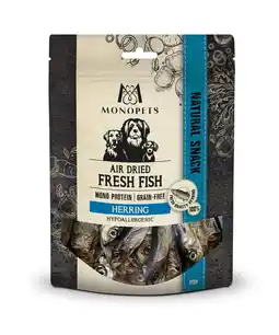 Pets Place Monopets Air Dried Fresh Fish - Verwensnacks - Haring 70 g aanbieding