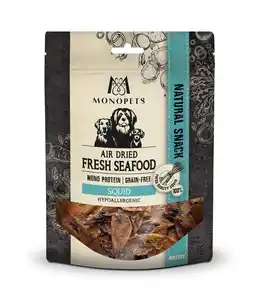 Pets Place Monopets Air Dried Fresh Seafood - Verwensnacks - Inktvis 70 g aanbieding