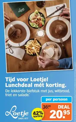 Albert Heijn Tijd voor Loetje! Lunchdeal mét korting aanbieding