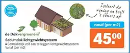 Albert Heijn de Dakvergroeners® Sedumdak lichtgewichtsysteem aanbieding