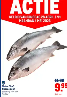 Makro Metro Chef Noorse zalm aanbieding