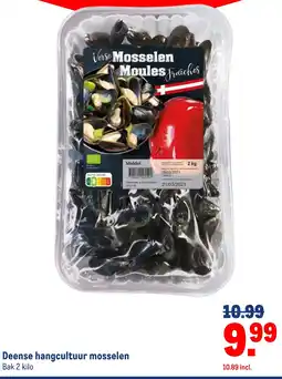 Makro Deense hangcultuur mosselen aanbieding
