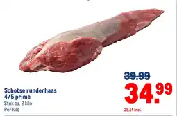 Makro Schotse runderhaas 4/5 prime aanbieding