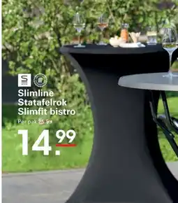 Sligro Slimline Statafelrok Slimfit bistro aanbieding
