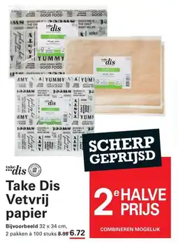 Sligro Take Dis Vetvrij papier aanbieding
