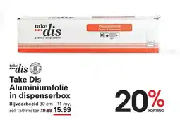 Sligro Take Dis Aluminiumfolie in dispenserbox aanbieding