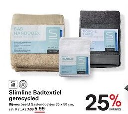 Sligro Slimline Badtextiel gerecycled aanbieding