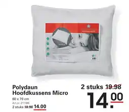 Sligro Polydaun Hoofdkussens Micro aanbieding