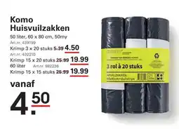Sligro Komo Huisvuilzakken aanbieding