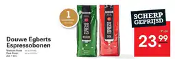 Sligro Douwe Egberts Espressobonen aanbieding