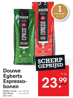 Sligro Douwe Egberts Espresso- bonen aanbieding