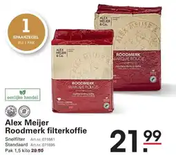 Sligro Alex Meijer Roodmerk filterkoffie aanbieding
