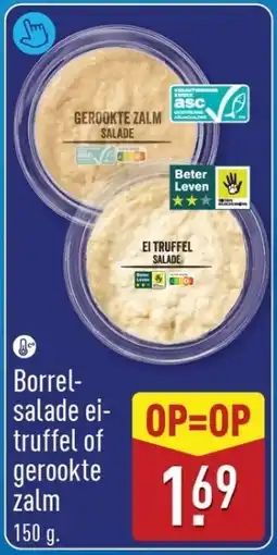 ALDI Borrelsalade ei truffel of gerookte zaltruffel of aanbieding