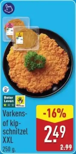 ALDI Varkens of Kipschnitzel XXL aanbieding