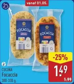 ALDI Cucina Focaccia aanbieding