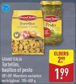 ALDI Grand'Italia Tortellini, Basilico of Pesto aanbieding