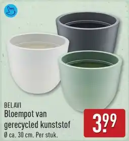 ALDI Belavi Bloempot van gerecycled kunststof aanbieding