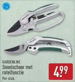 ALDI Gardenline Snoeischaar met ratelfunctie aanbieding