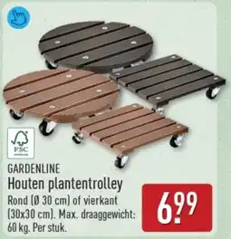 ALDI Gardenline Houten plantentrolley aanbieding