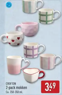ALDI Crofton 2-pack mokken aanbieding